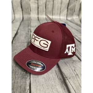 NWT Columbia PFG Texas A&M Aggies Stretch-Fitted Cap L/XL Maroon